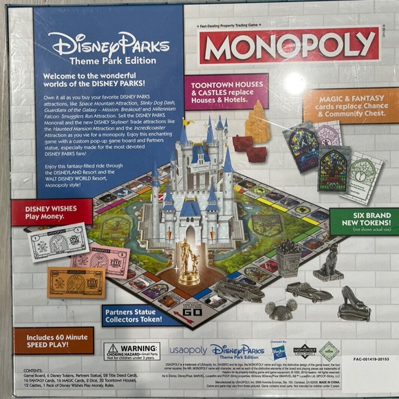 New MONOPOLY Disney Parks 2020 Pop-Up Castle Star Wars Rise of the Resistance - Picture 7 of 8